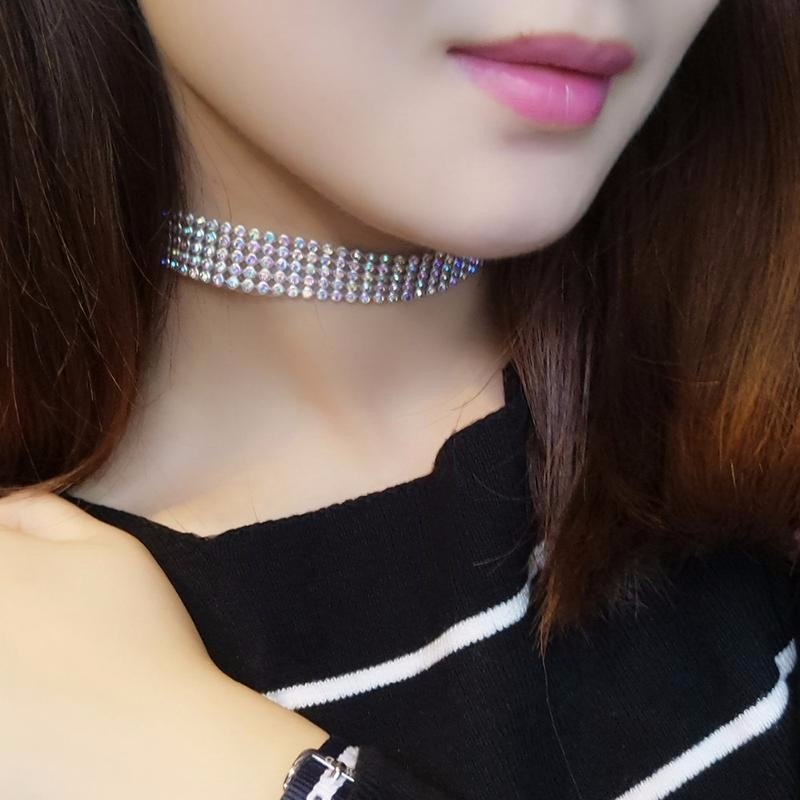 Thick Rhinestone Choker Necklace