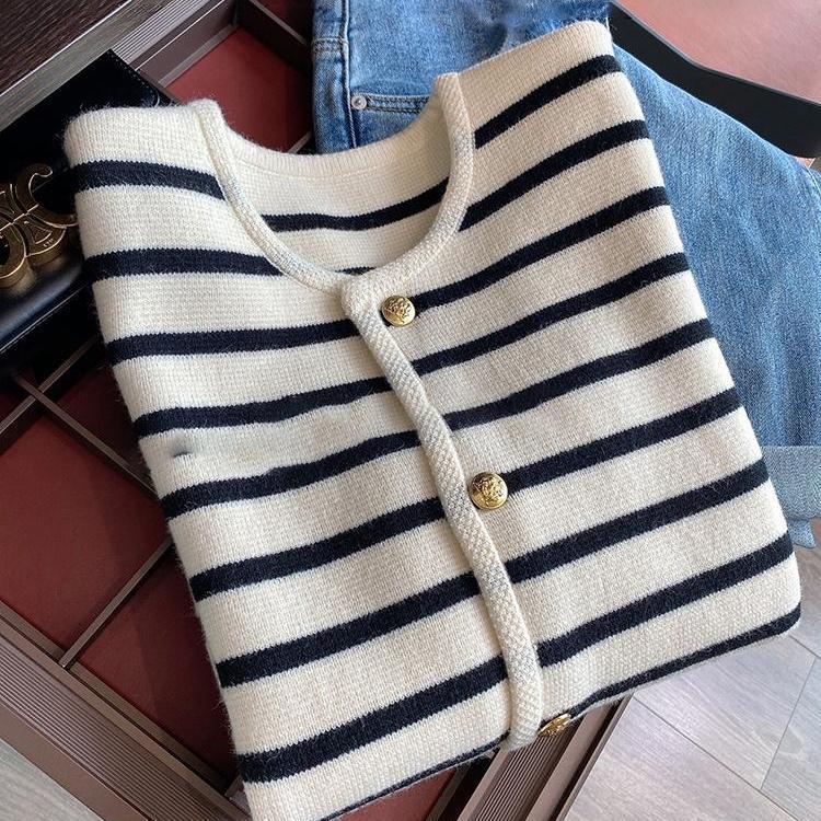 The Salina Striped Knitted Cardigan