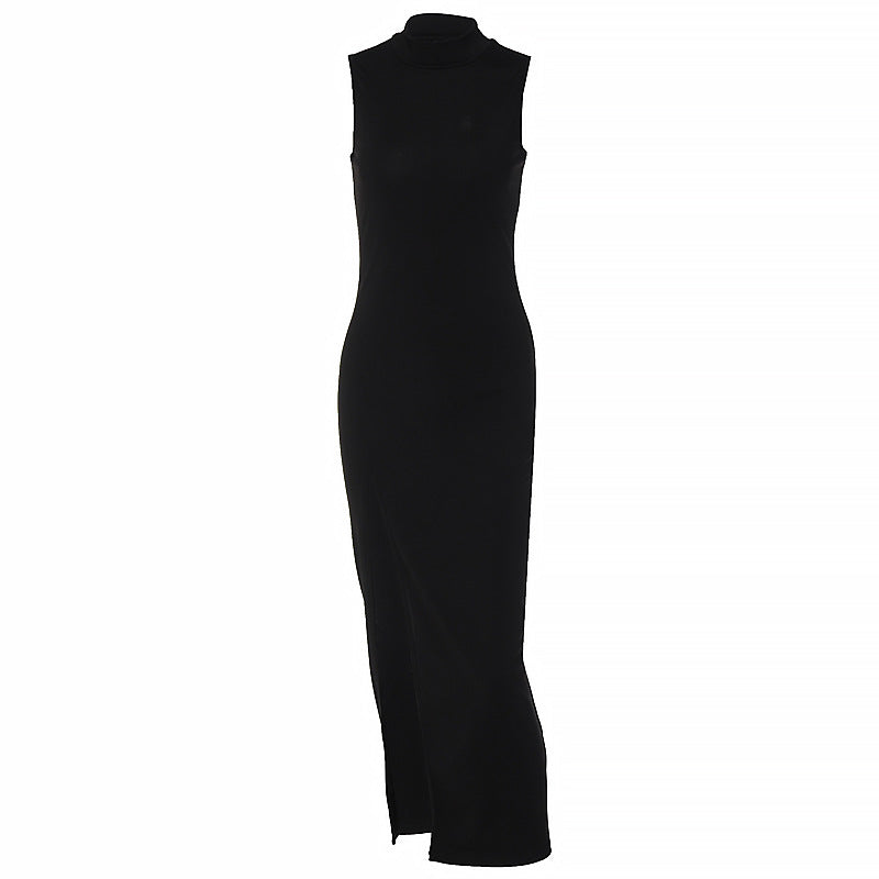 The Nexa Mock Neck Slit Dress