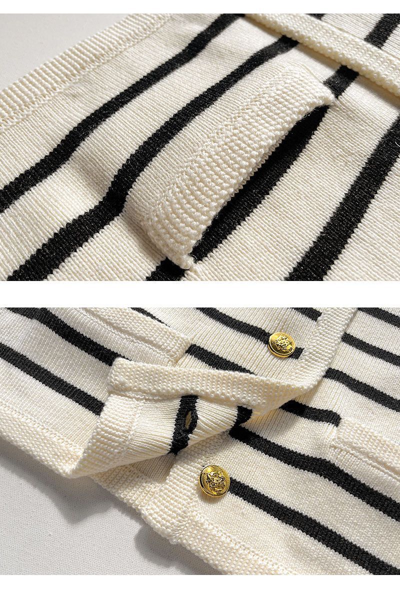 The Salina Striped Knitted Cardigan