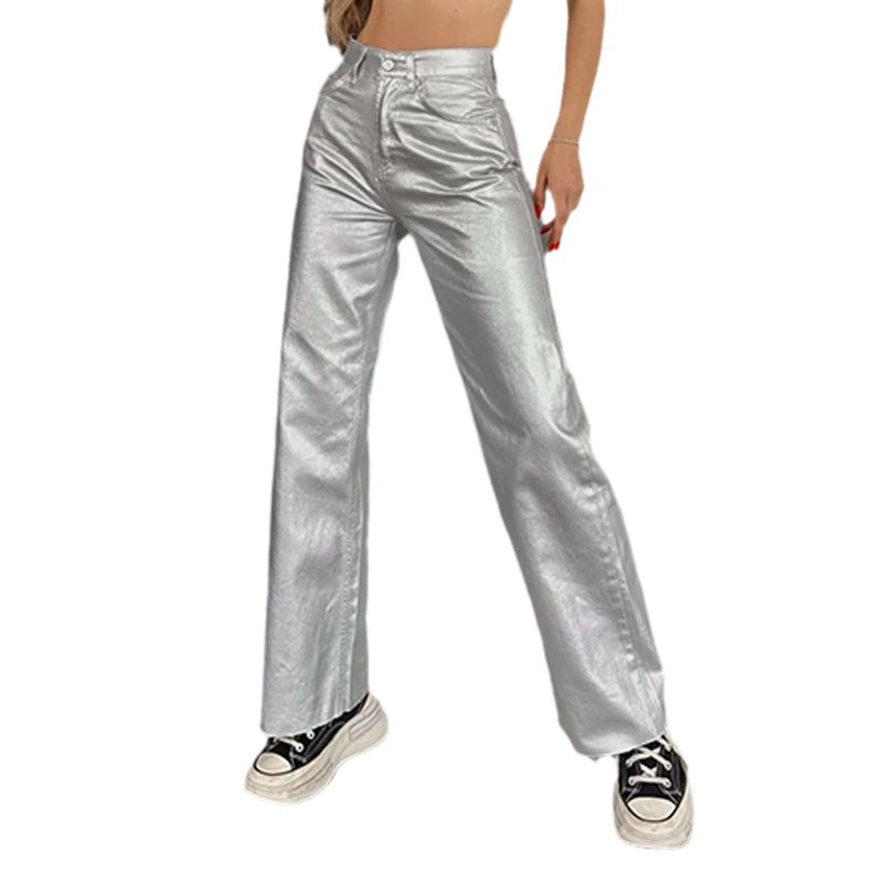 Mona Metallic Straight Pants